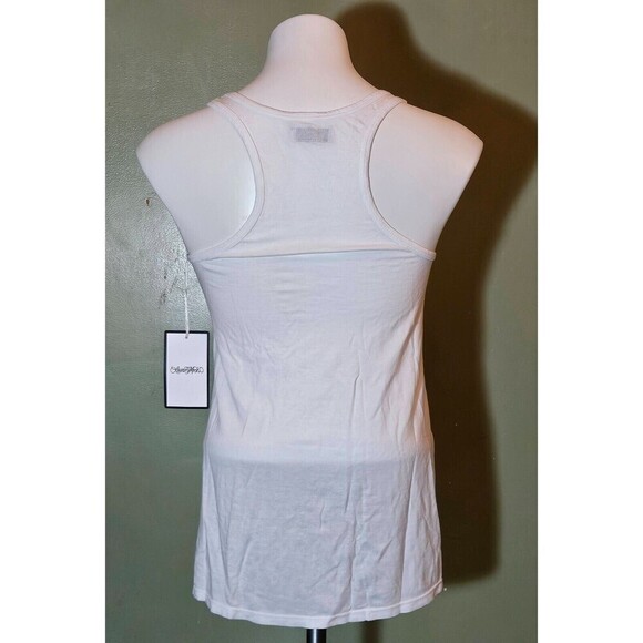 Lauren Moshi Womens Eiffel Tower Print Racerback Tank Top White Size Small NWT - Picture 5 of 12